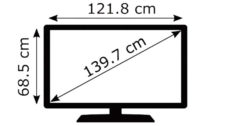 Berapa ukuran TV 55 inch